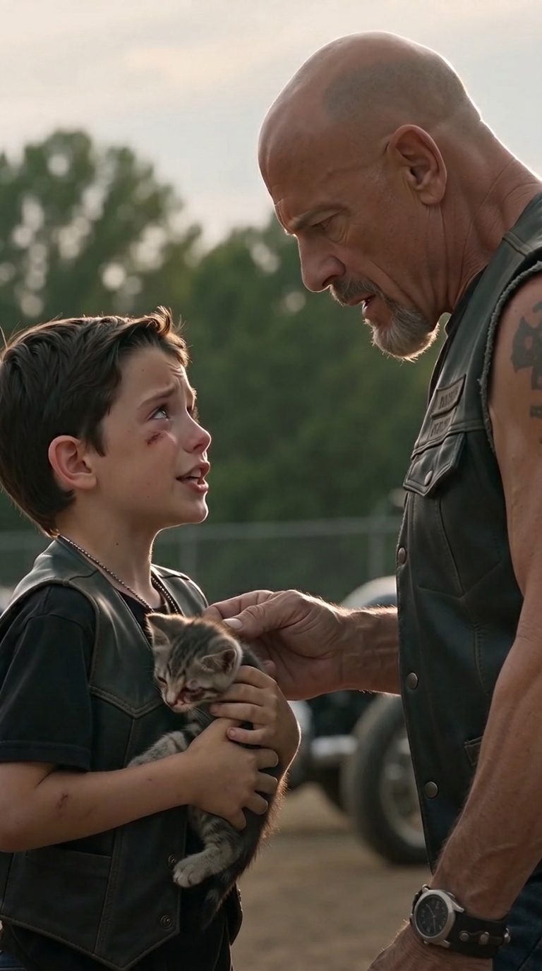 PART 2: A chubby little boy stood in the dust, tears streaming down his cheeks as he held the trembling animal against his chest.