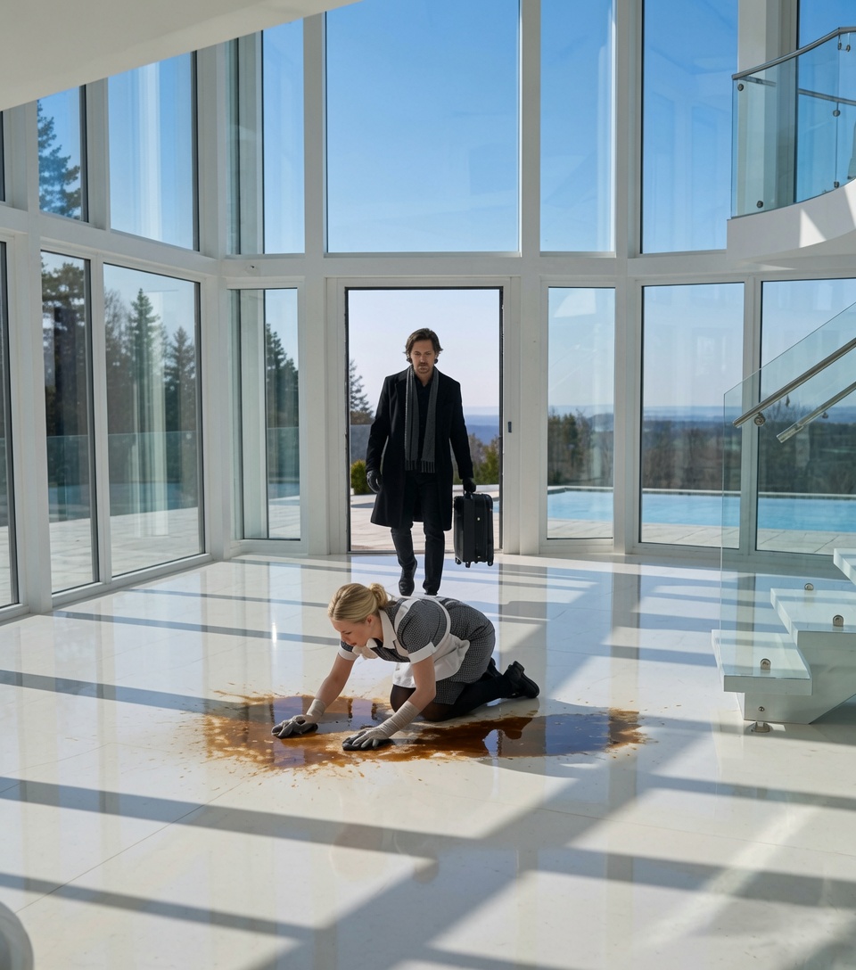 The Billionaire Froze When He Recognized the Broken Maid Cleaning His Mansion… Because She Was Supposed to Be Dead