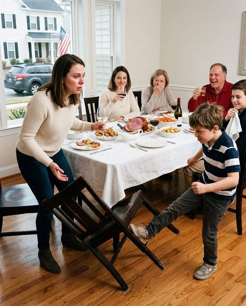 At Sunday Dinner, My Sister's Kid Kicked The Chair And Said, "SERVANTS DON'T SIT WITH US." The Family Table Erupted In Laughter. I Left Without A Sound. That Night, Sister Texted: "Finally Gone." I Replied, "Like Your Inheritance?" By Dawn, The Eviction Notice Arrived.