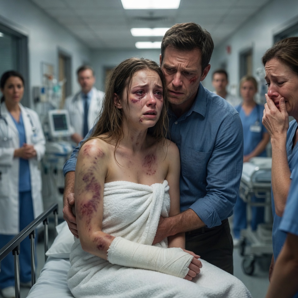 My stepfather beat me every day as a form of entertainment. One day, he broke my arm, and when we took me to the hospital, my mother said, “She accidentally slipped and fell while bathing.” As soon as the doctor saw the bruises on my face, he immediately called 911.